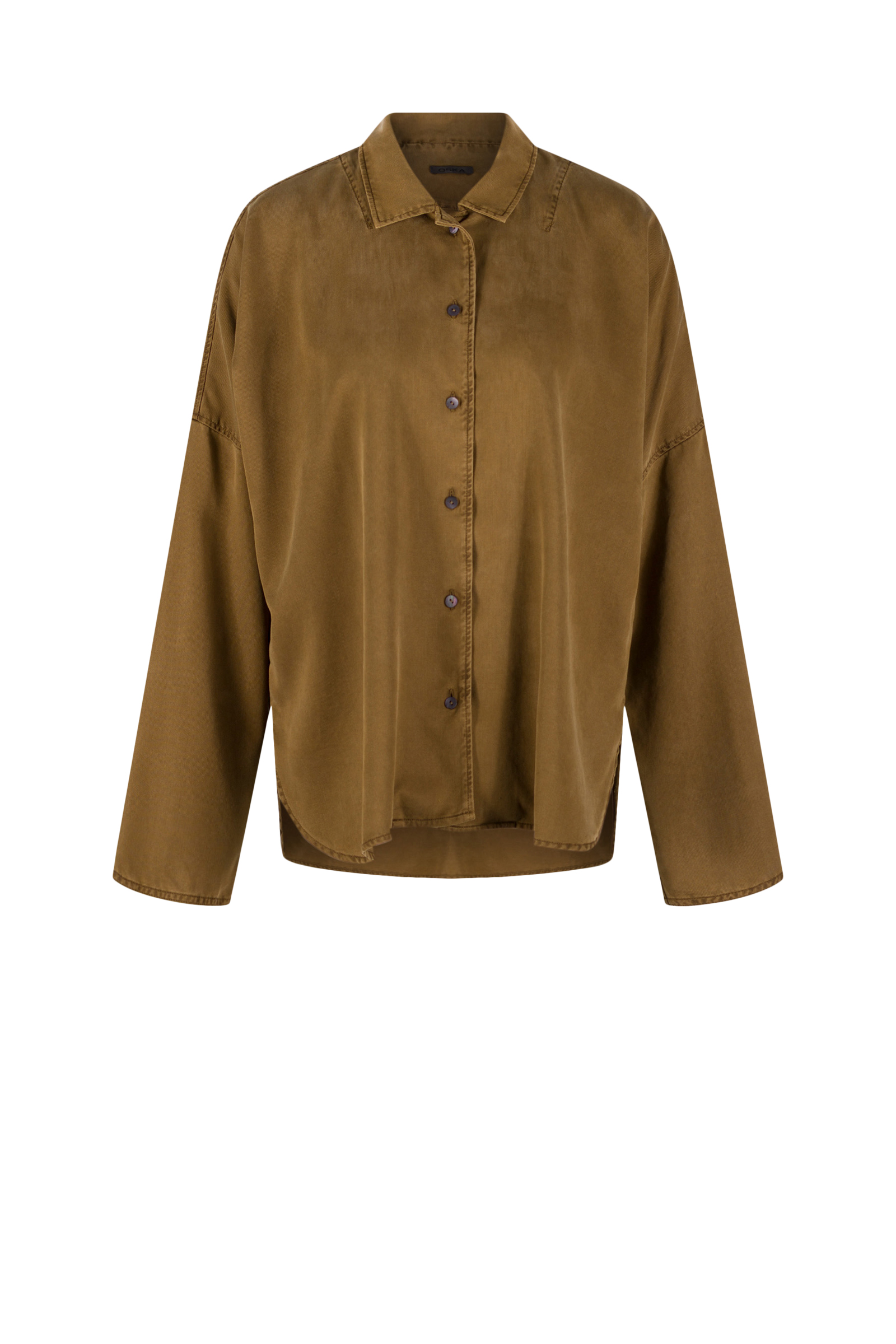 Blouse 525 Brown Pure lyocell piqué