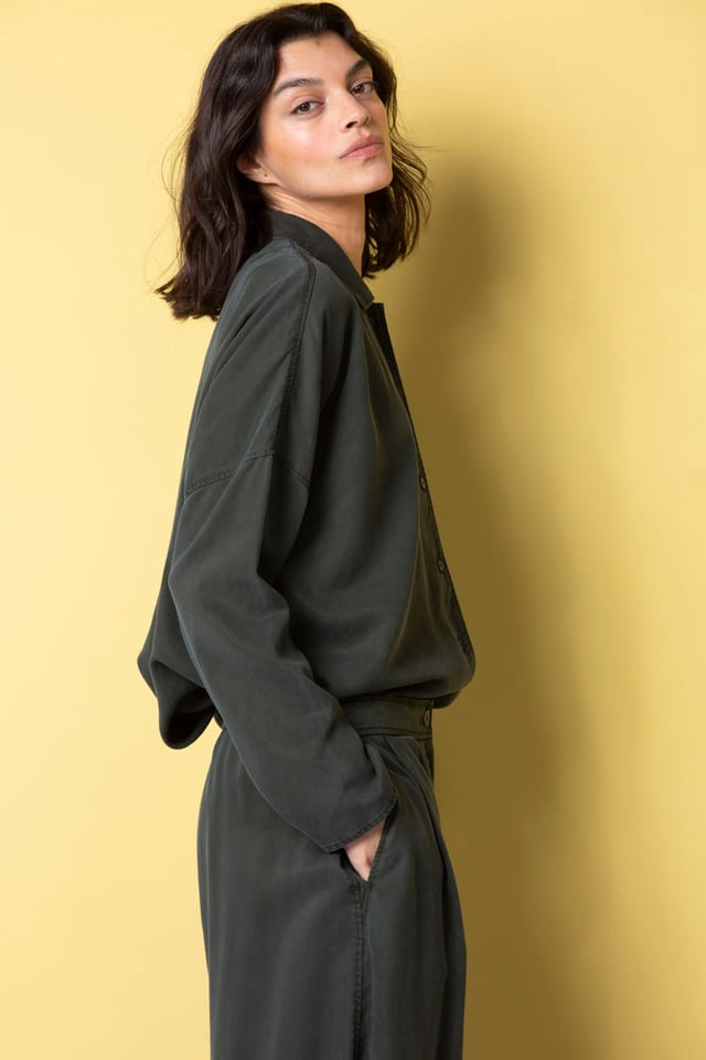Blouse 525 - Lyocell piqué - 792SPRUCE - 10250710129
