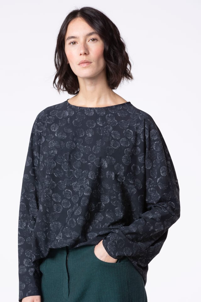 Pullover 539 - Printed techno-stretch - 990BLACK - 10250710131
