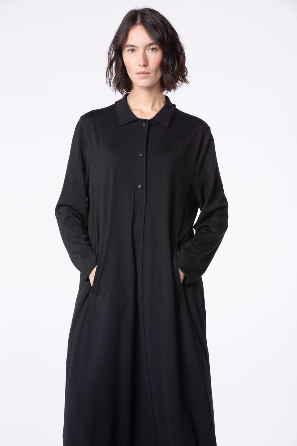 Dress 519 wash - TENCEL™ Wool jersey - 990BLACK - 10250710132