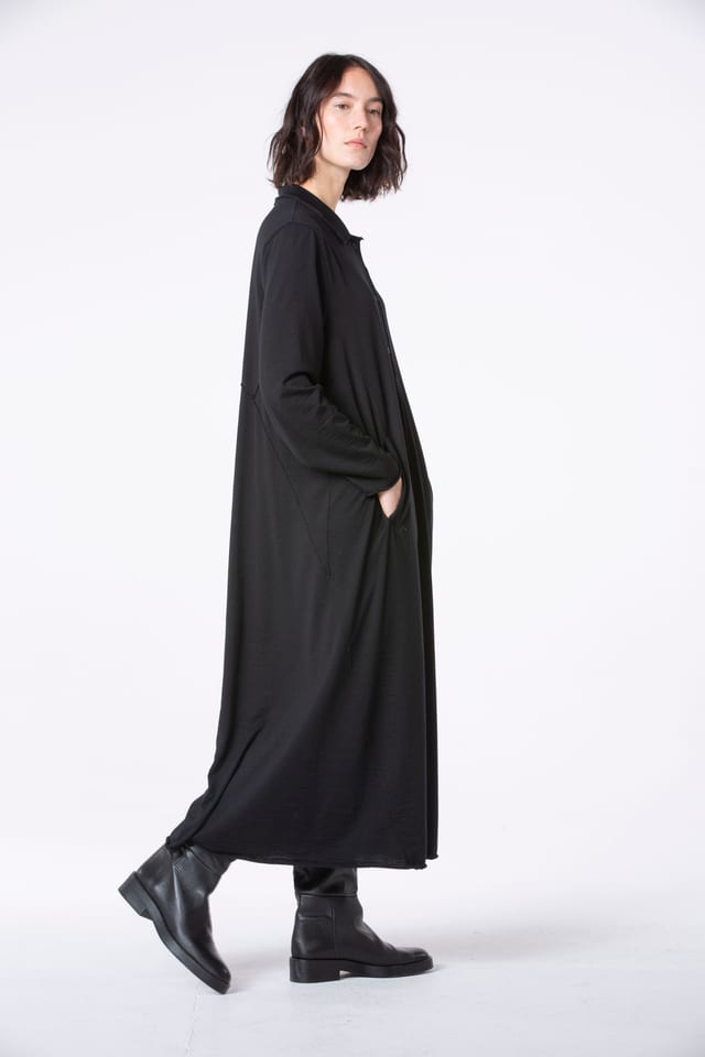 Dress 519 wash - TENCEL™ Wool jersey - 990BLACK - 10250710132