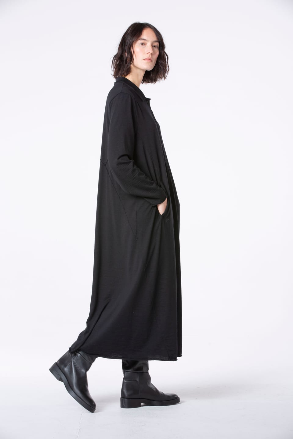 Dress 519 wash - TENCEL™ Wool jersey - 990BLACK - 10250710132