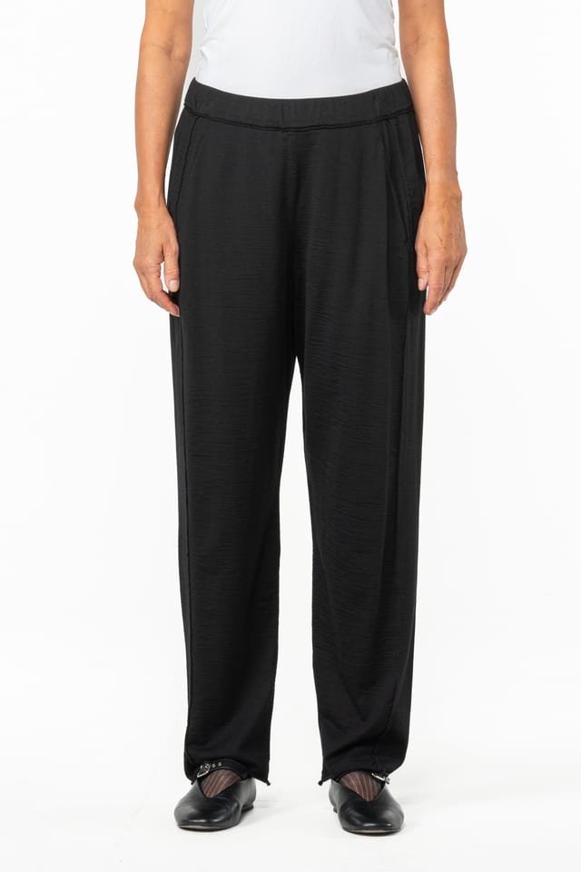 Trousers 541 wash - TENCEL™ Wool jersey - 990BLACK - 10250710134