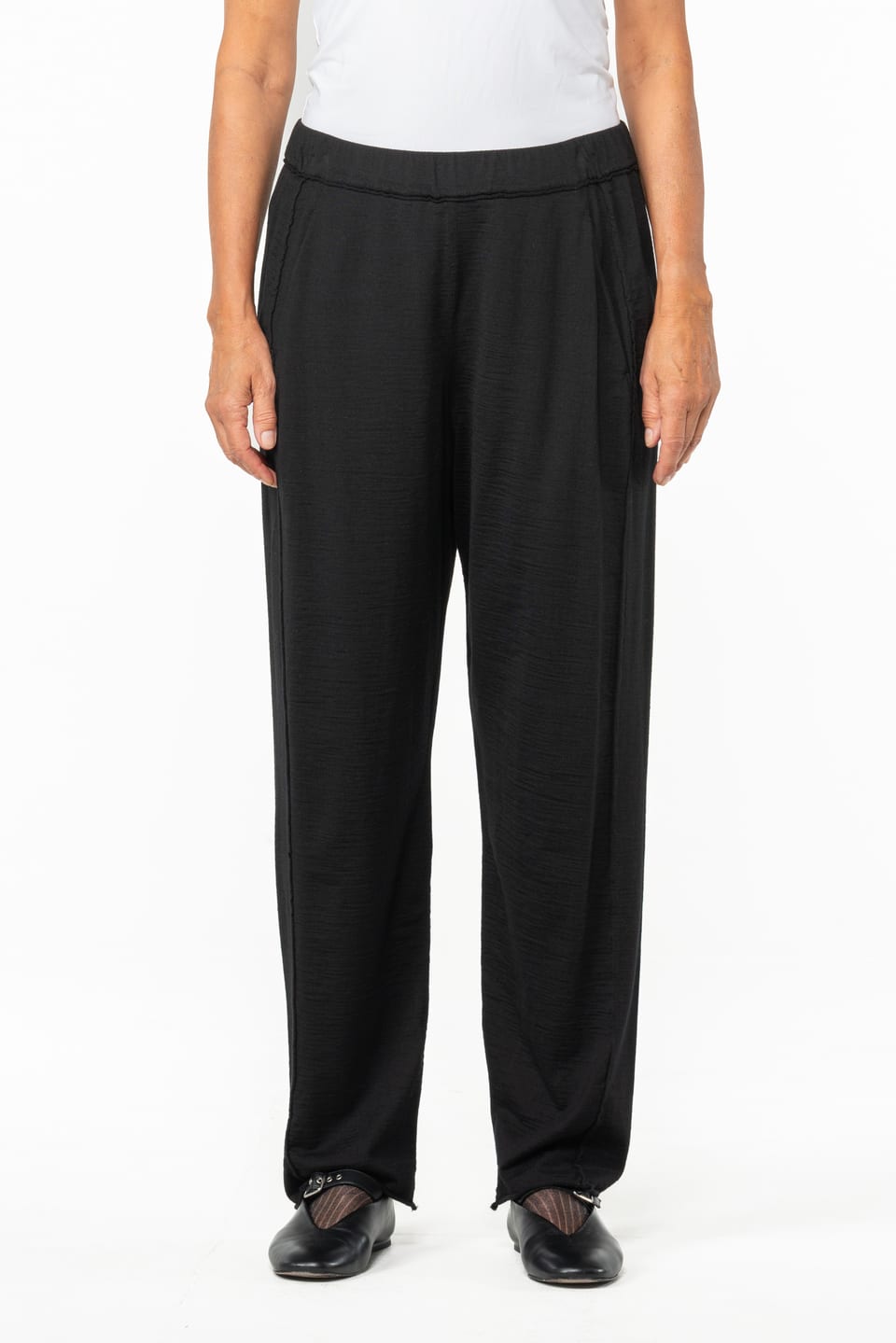 Trousers 541 wash - TENCEL™ Wool jersey - 990BLACK - 10250710134