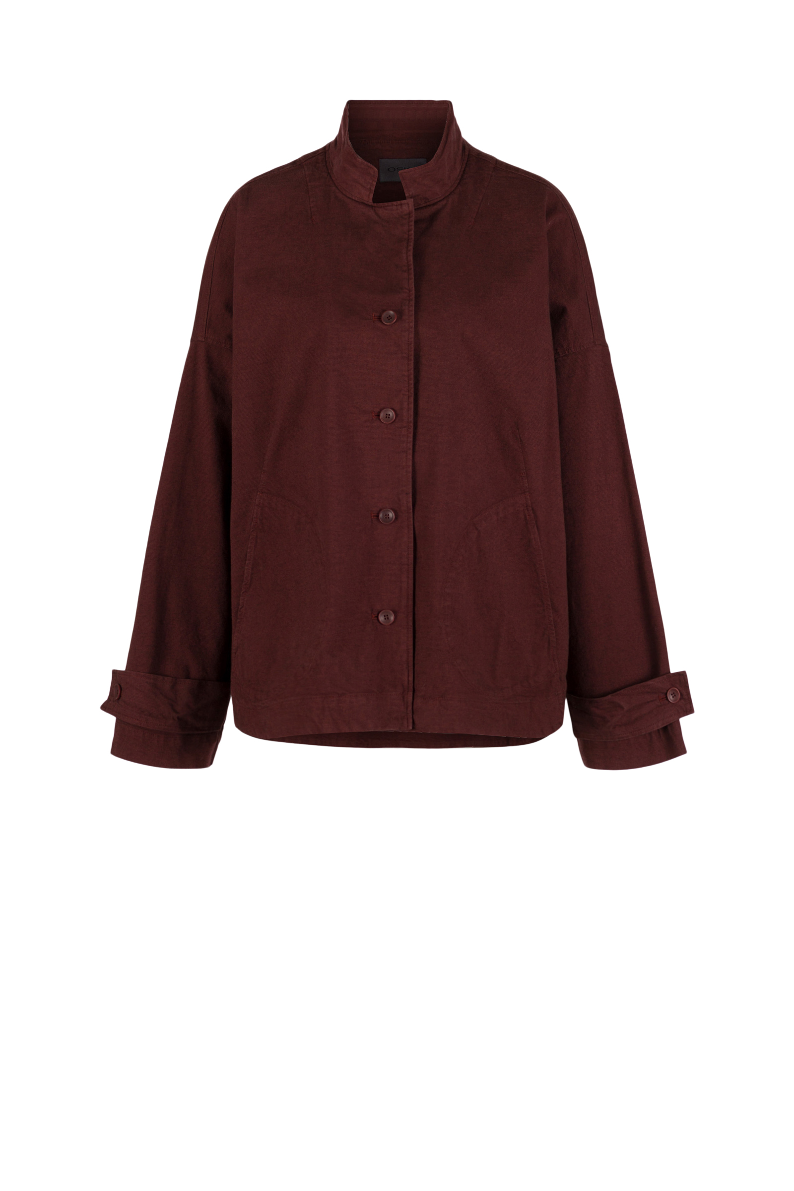 Jacket 523 Brown Stretch cotton with mini dobby pattern