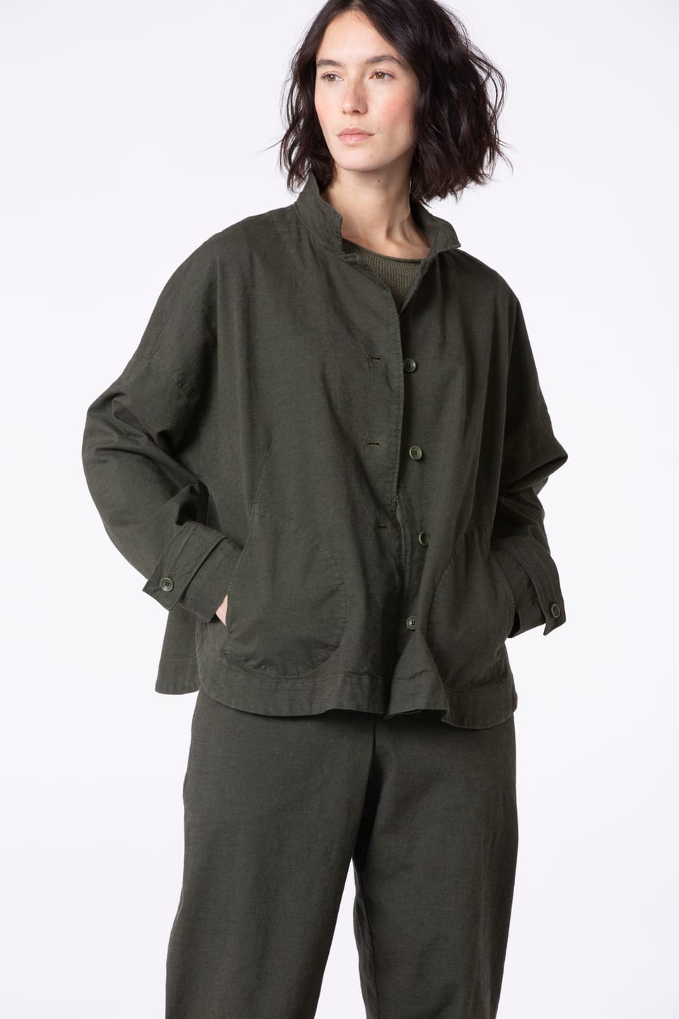 Jacket 523 - Stretch cotton with mini dobby pattern - 780GROVE - 10250710135