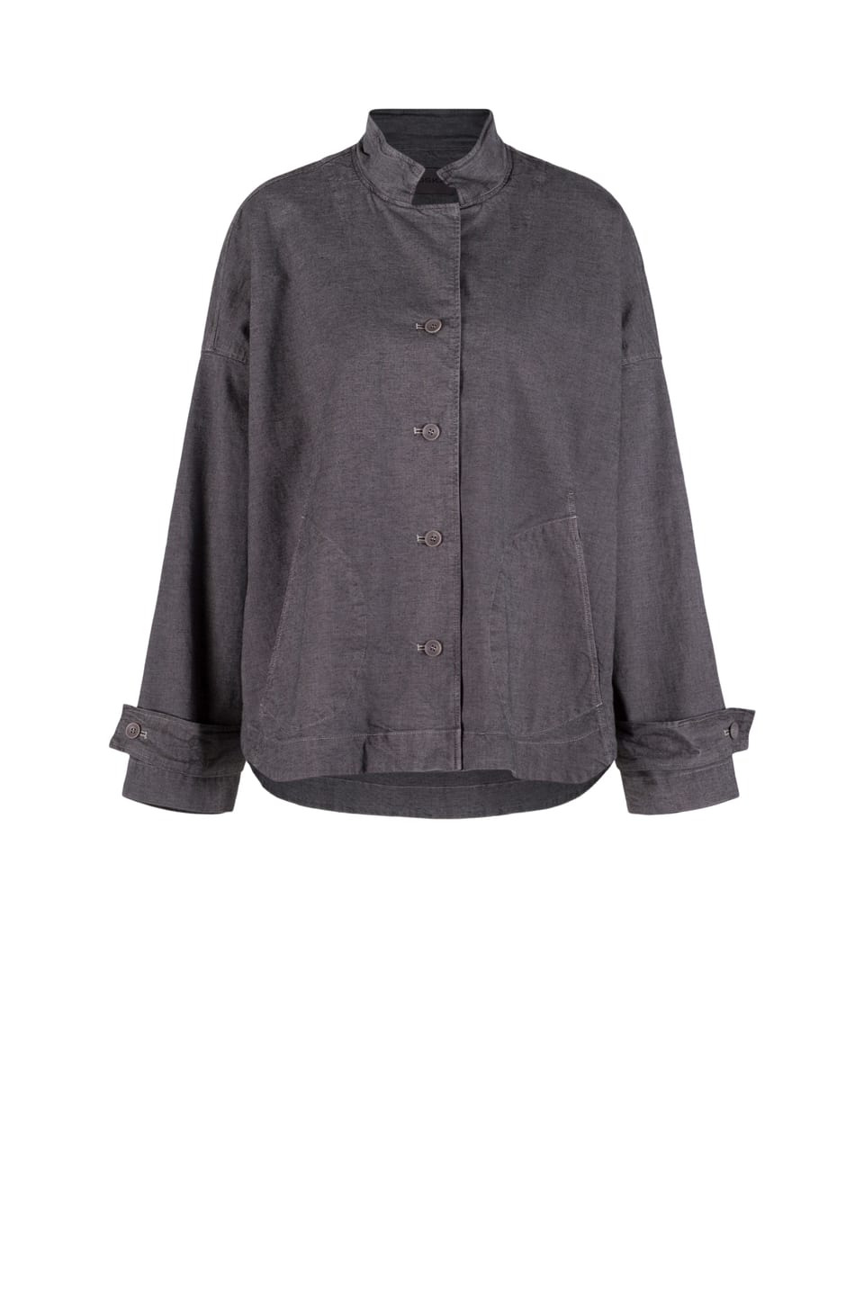 Jacket 523 - Stretch cotton with mini dobby pattern - 942MOUSE - 10250710135