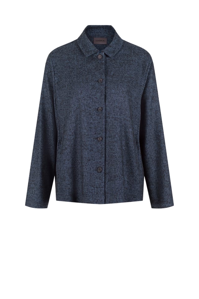 Jacket 524 - Flannel herringbone in wool blend - 540NIAGARA - 10250710136