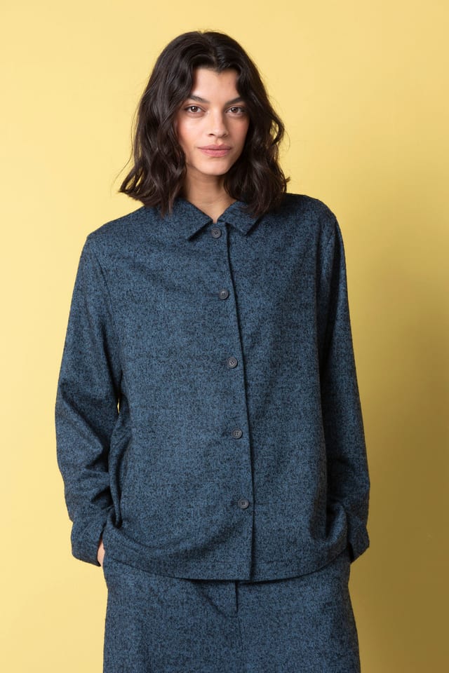 Jacket 524 - Flannel herringbone in wool blend - 540NIAGARA - 10250710136
