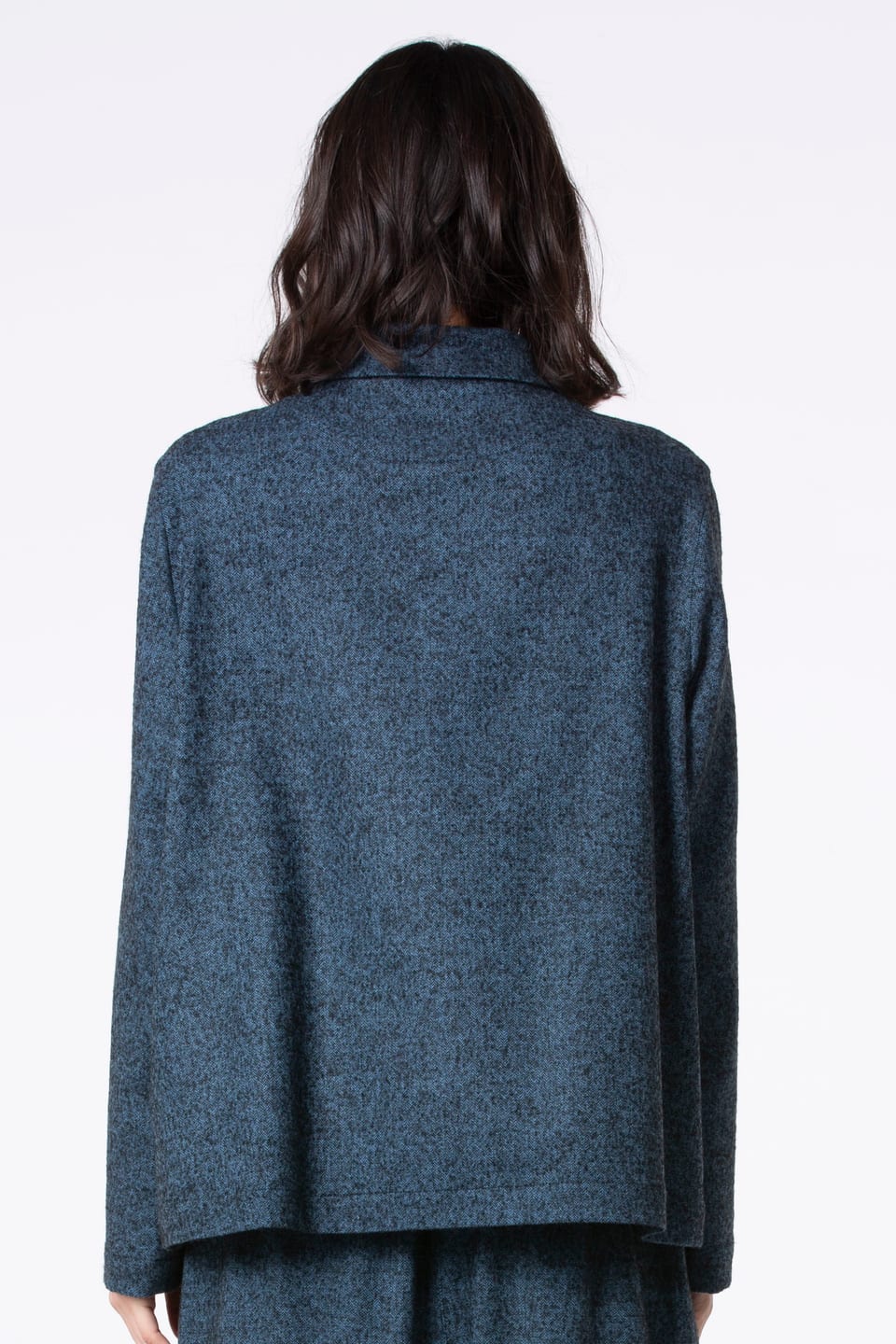 Jacket 524 - Flannel herringbone in wool blend - 540NIAGARA - 10250710136
