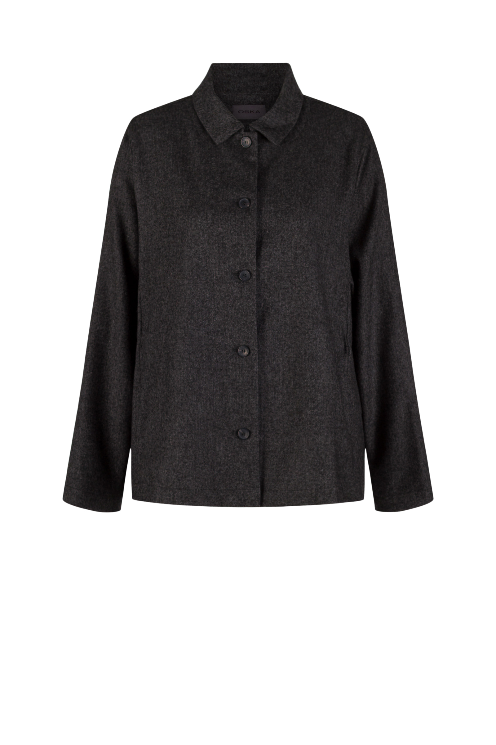 Jacket 524 Grey Flannel herringbone in wool blend