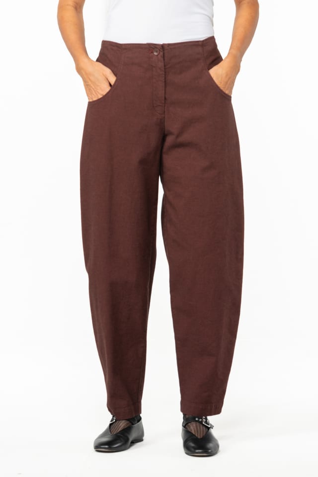 Trousers 542 - Stretch cotton with mini dobby pattern - 270TERRA - 10250710137