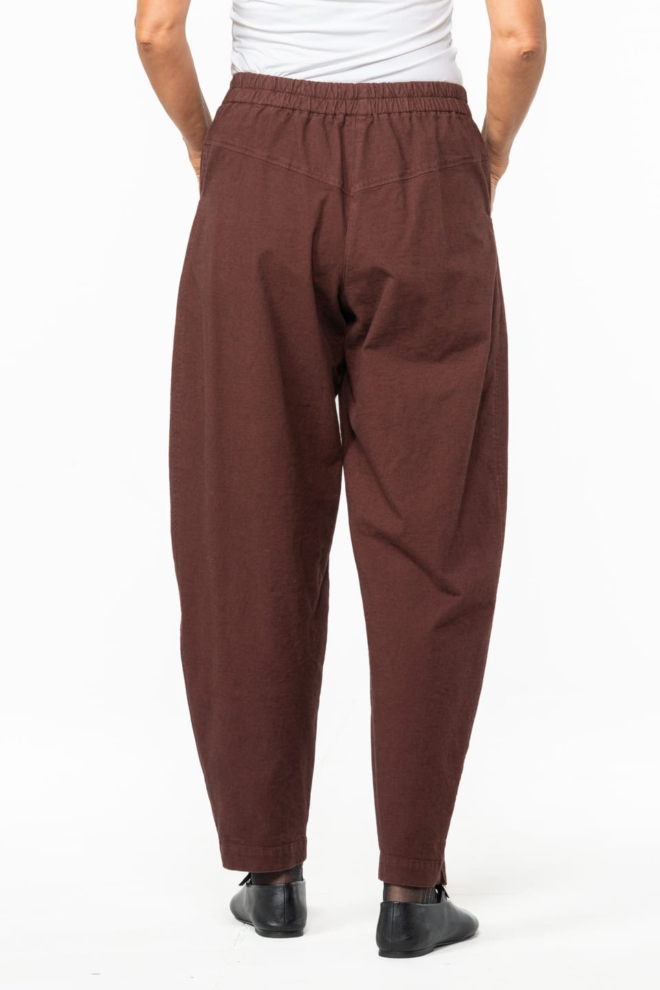 Trousers 542 - Stretch cotton with mini dobby pattern - 270TERRA - 10250710137
