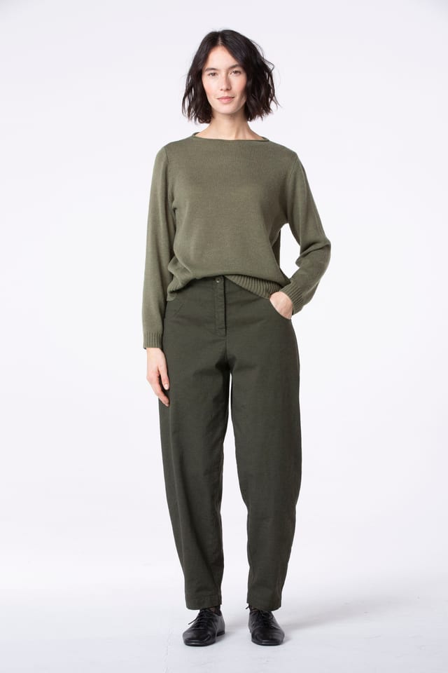 Trousers 542 - Stretch cotton with mini dobby pattern - 780GROVE - 10250710137