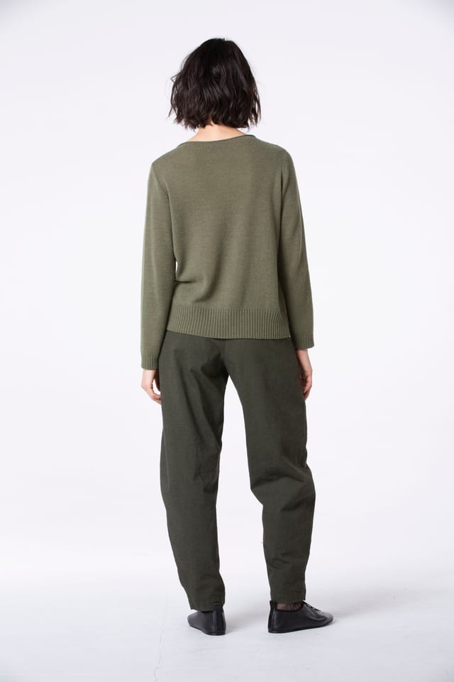 Trousers 542 - Stretch cotton with mini dobby pattern - 780GROVE - 10250710137