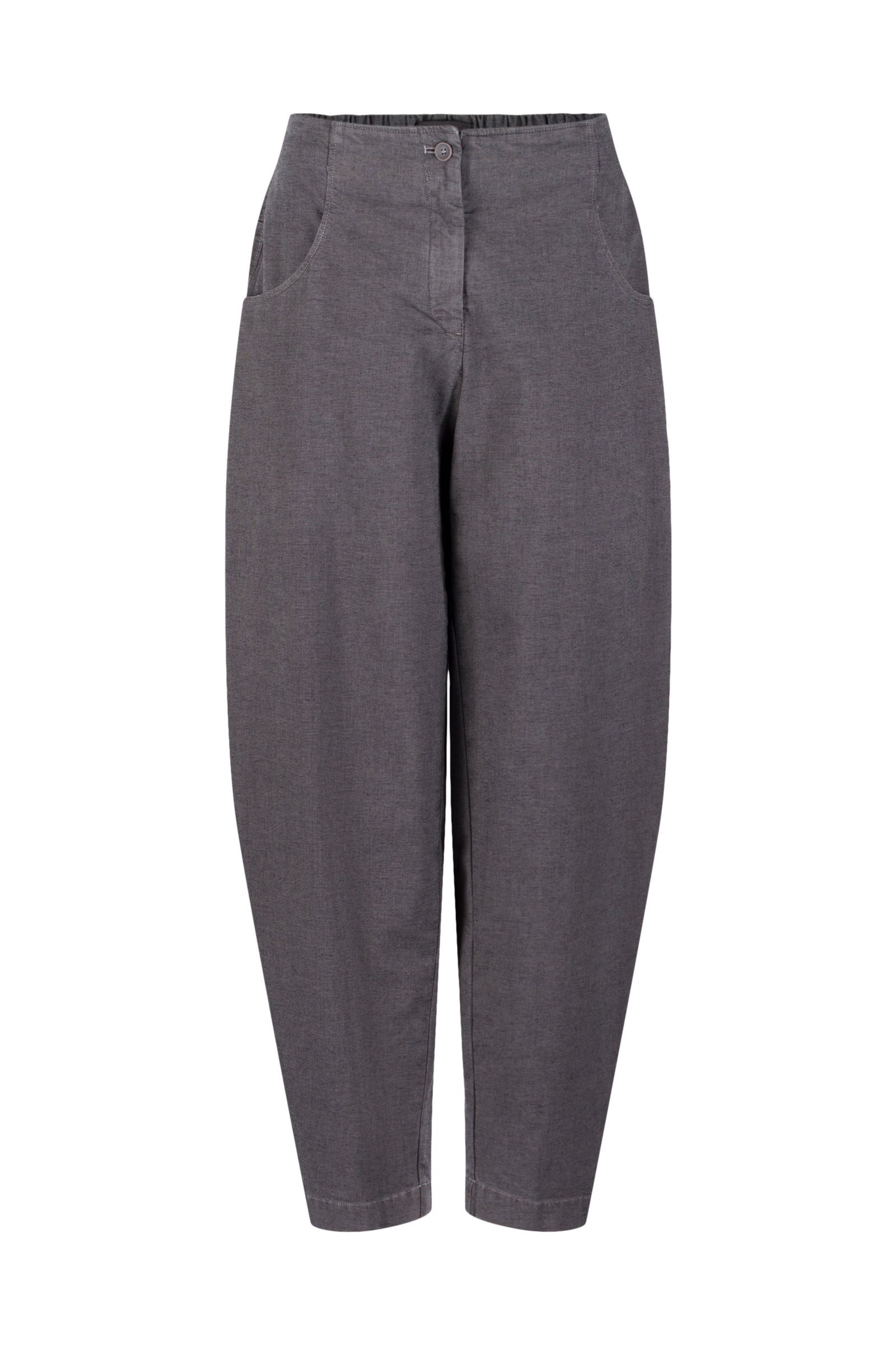 Trousers 542 Grey Stretch cotton with mini dobby pattern