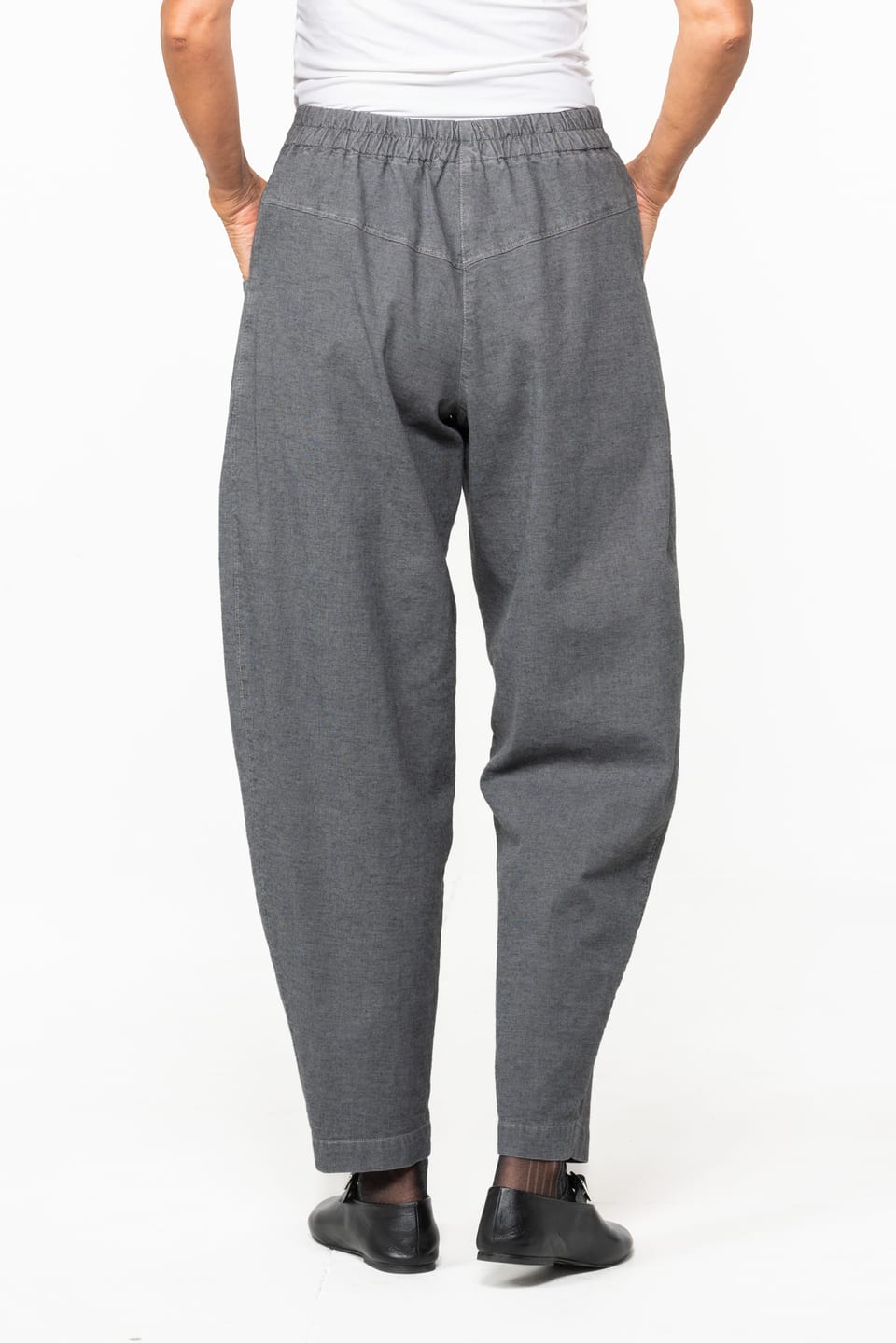 Trousers 542 - Stretch cotton with mini dobby pattern - 942MOUSE - 10250710137