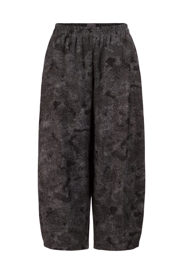 Trousers 544 - Jacquard Jersey in virgin wool blend - 990BLACK - 10250710140