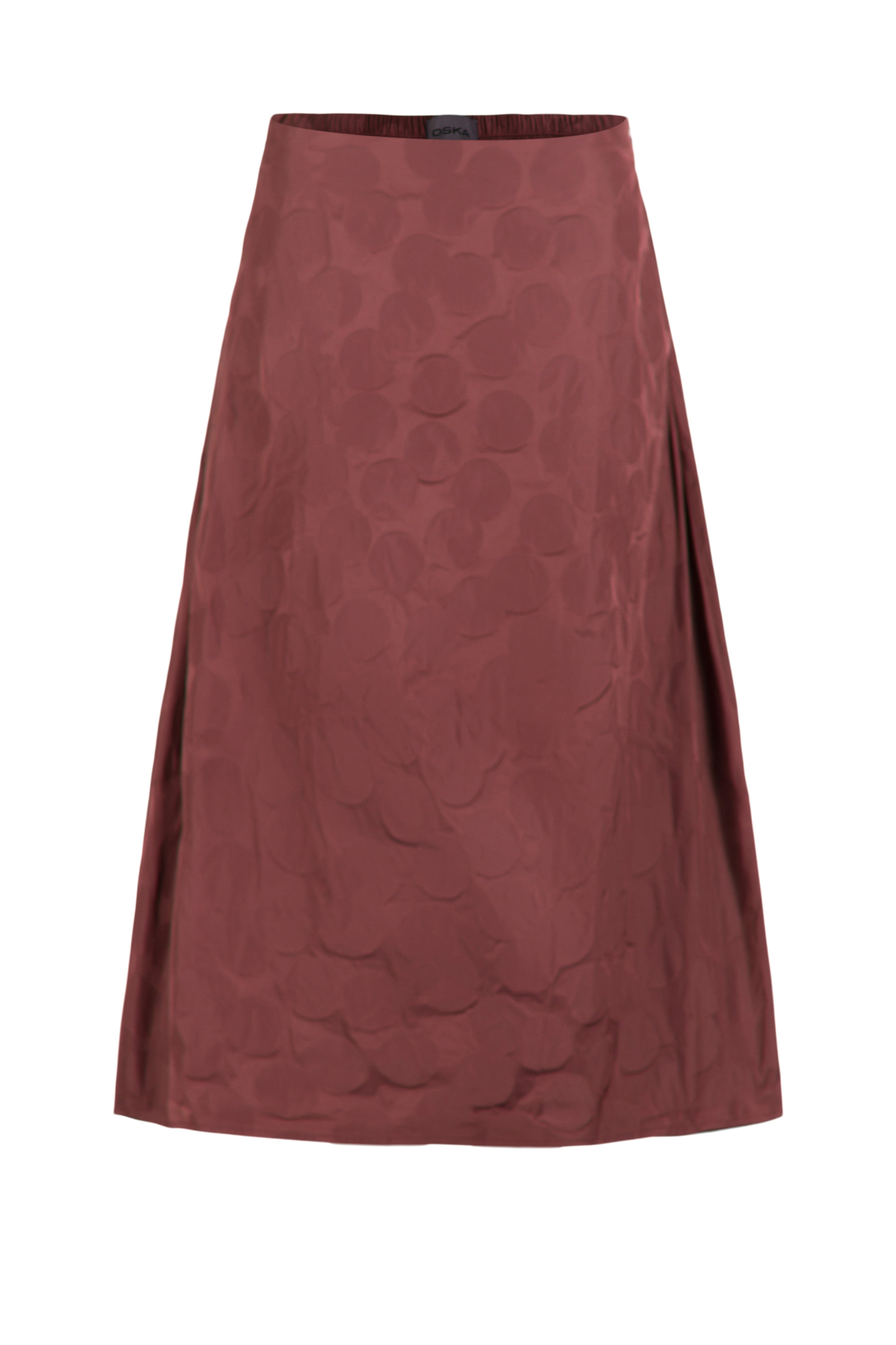 Skirt 504 Brown Recycled taffeta dot jacquard