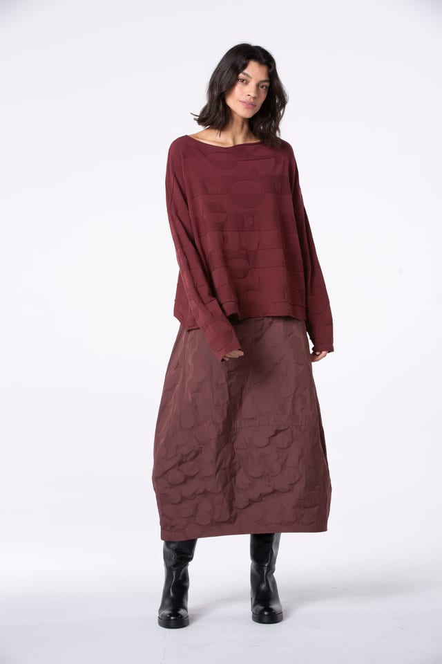 Skirt 504 - Recycled taffeta dot jacquard - 270TERRA - 10250710141
