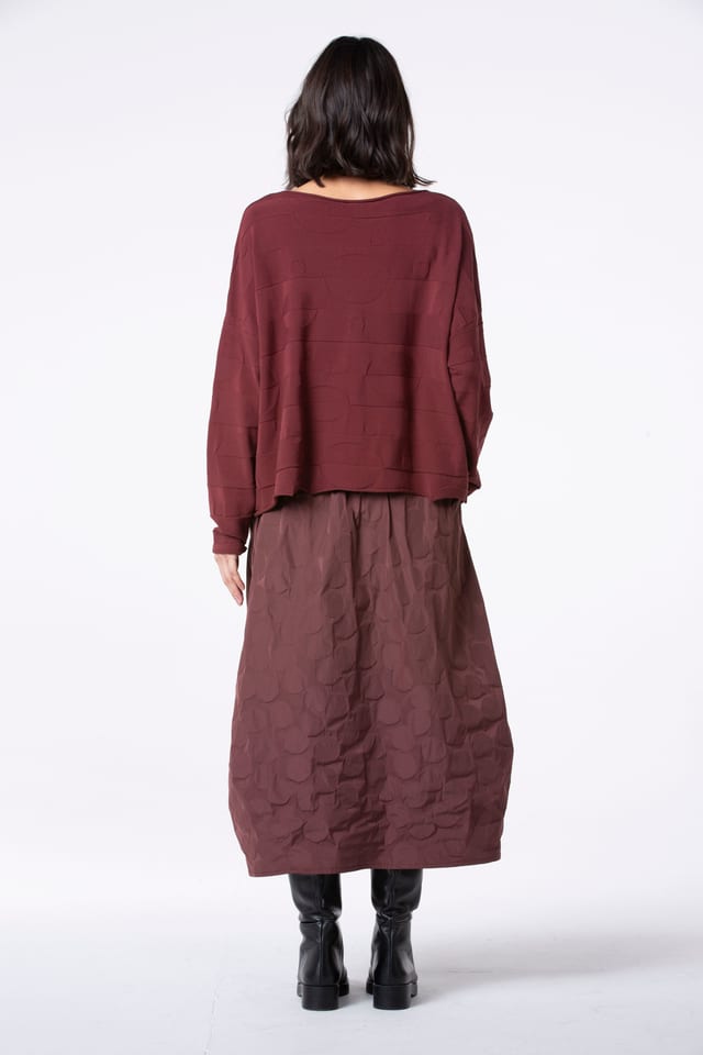 Skirt 504 - Recycled taffeta dot jacquard - 270TERRA - 10250710141