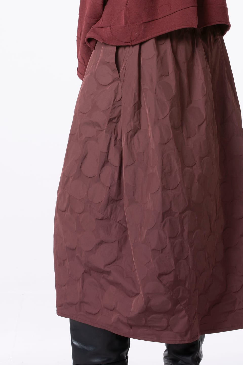 Skirt 504 - Recycled taffeta dot jacquard - 270TERRA - 10250710141