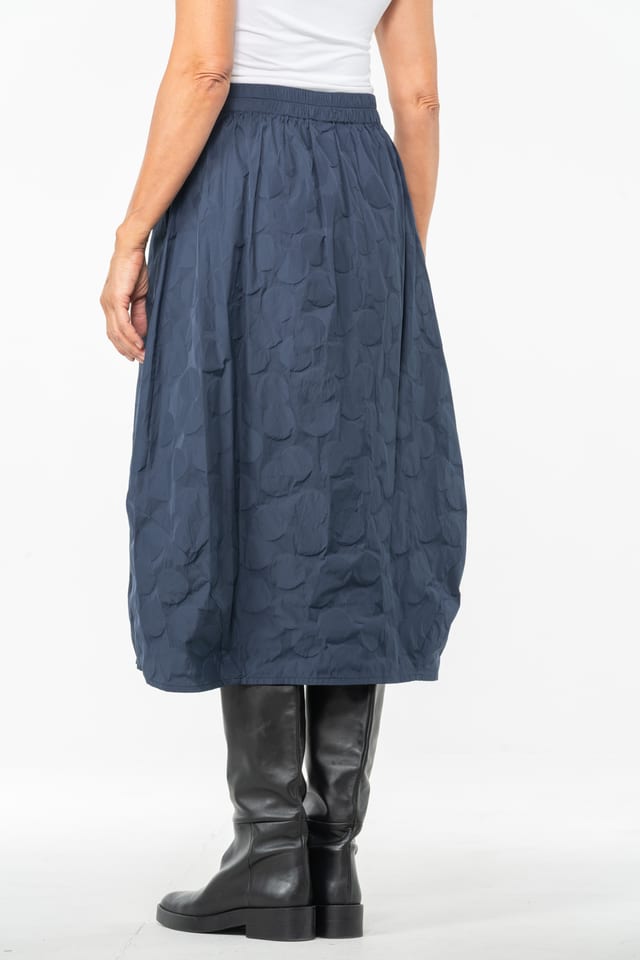 Skirt 504 - Recycled taffeta dot jacquard - 480MIDNIGHT - 10250710141