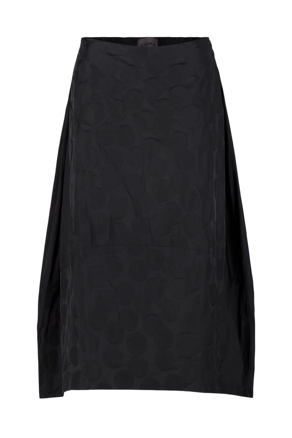 Skirt 504 - Recycled taffeta dot jacquard - 990BLACK - 10250710141