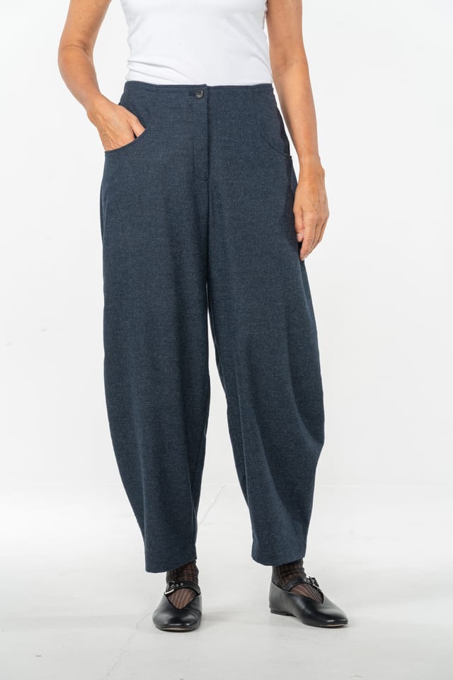 Trousers 545 - Wool blend with ECOVERO™ viscose - 490NAVY - 10250710143