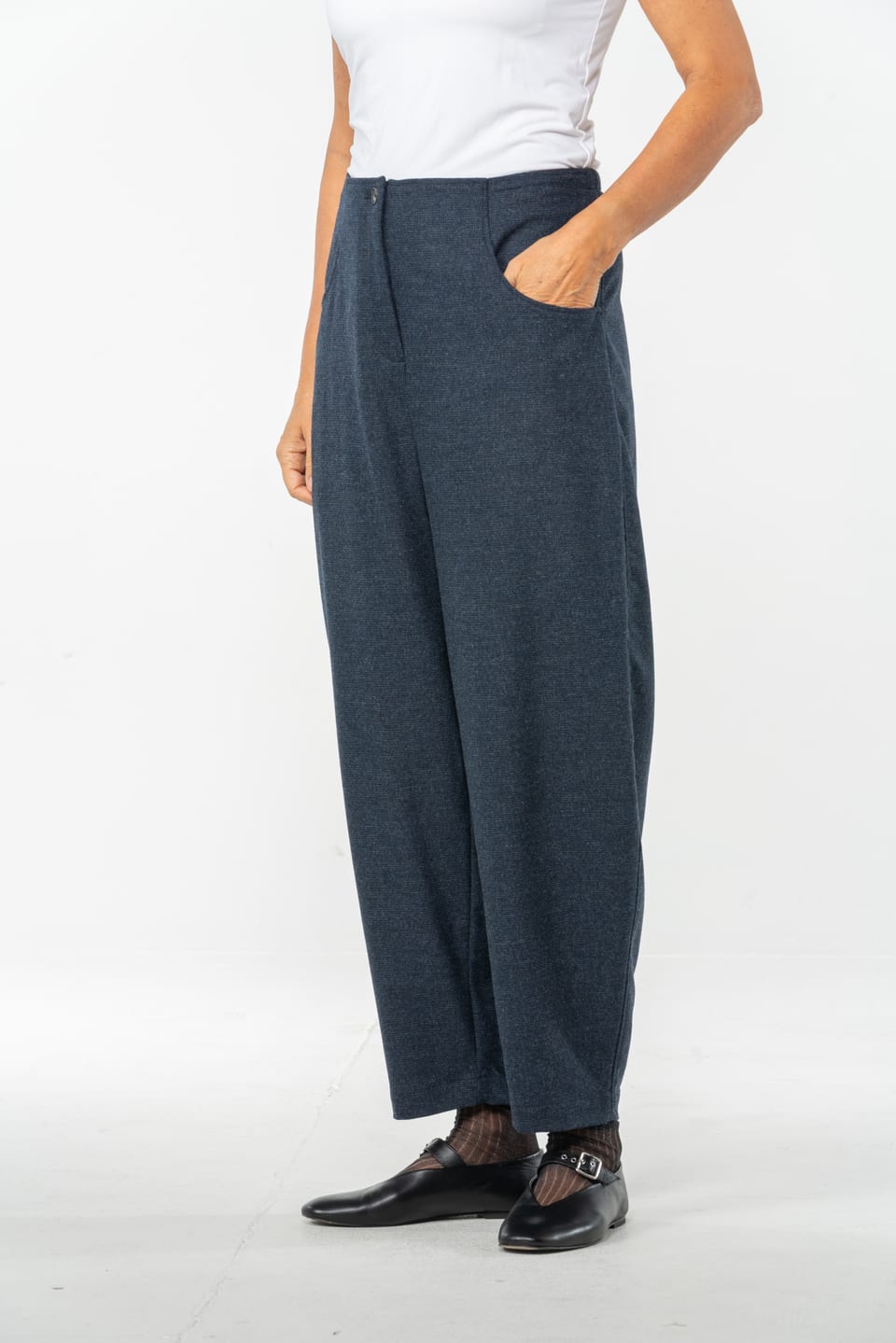Trousers 545 - Wool blend with ECOVERO™ viscose - 490NAVY - 10250710143