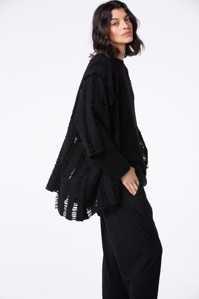 Jasje 526 - Boiled wool - 990BLACK - 10250710144