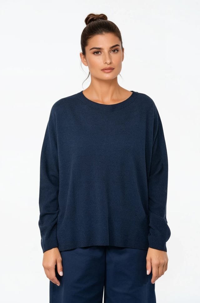 Pullover 514 - Pure merino wool - 480MIDNIGHT - 10250713012