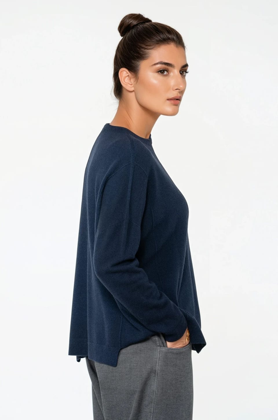 Pullover 515 - Pure merinowol - 480MIDNIGHT - 10250713014