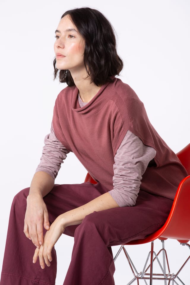 Slipover 502 - Pure merino wool - 250REDWOOD - 10250713015