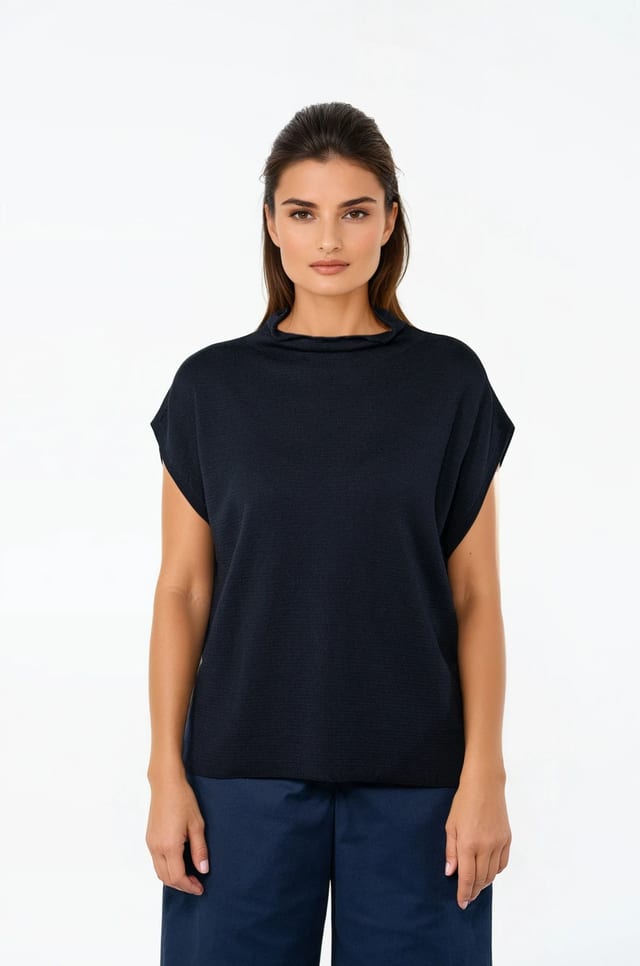 Slipover 502 - Pure merino wool - 490NAVY - 10250713015