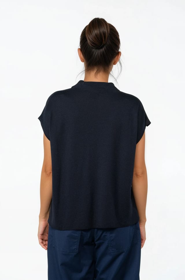 Slipover 502 - Pure merino wool - 490NAVY - 10250713015