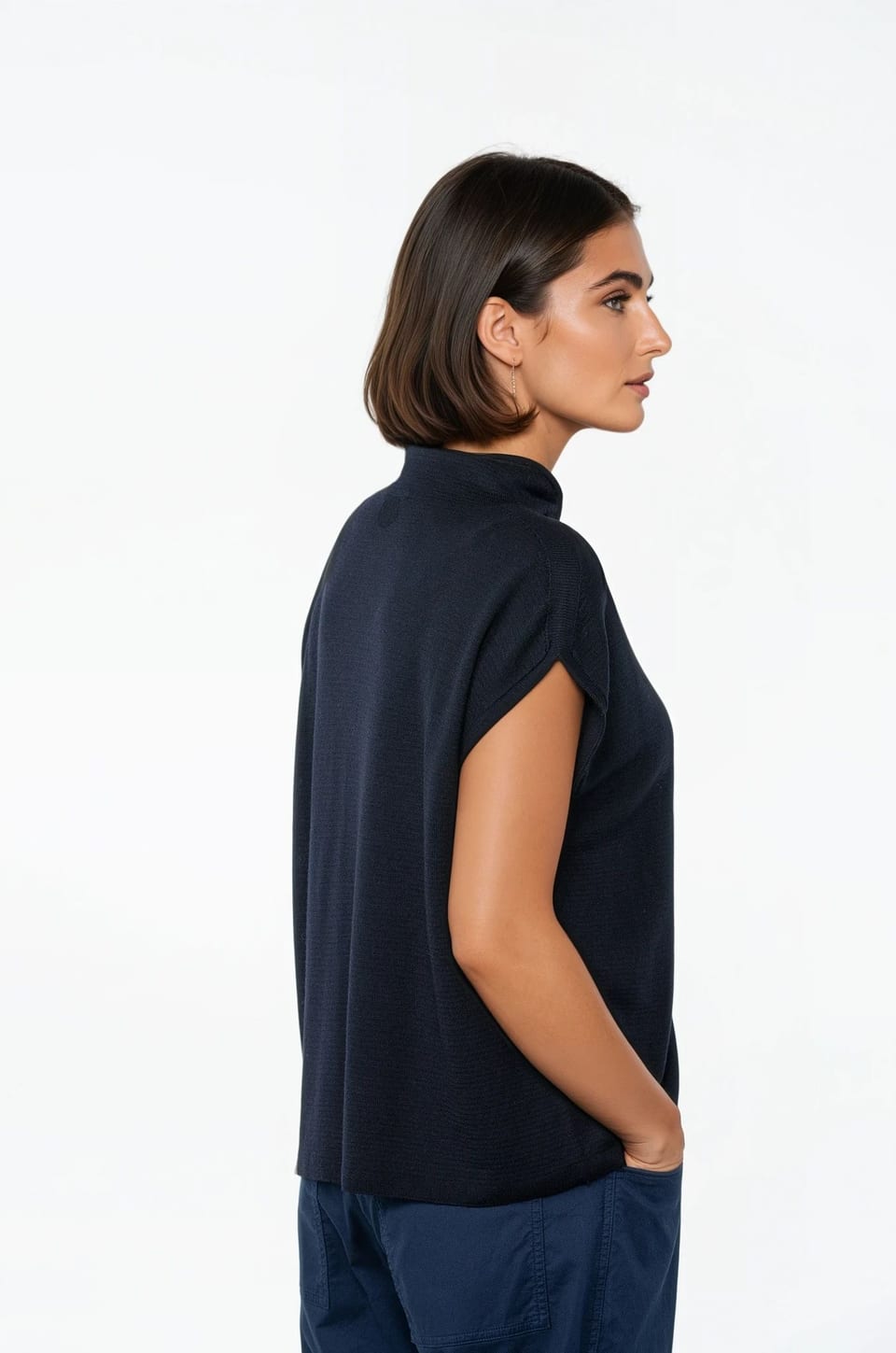 Slipover 502 - Pure merino wool - 490NAVY - 10250713015