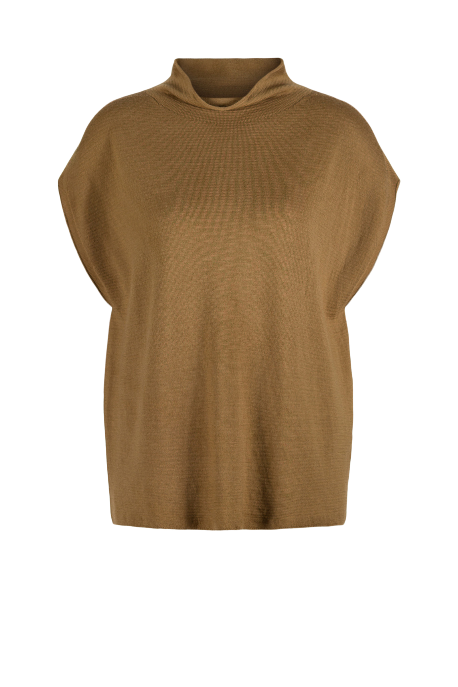 Slipover 502 Brown Pure merino wool