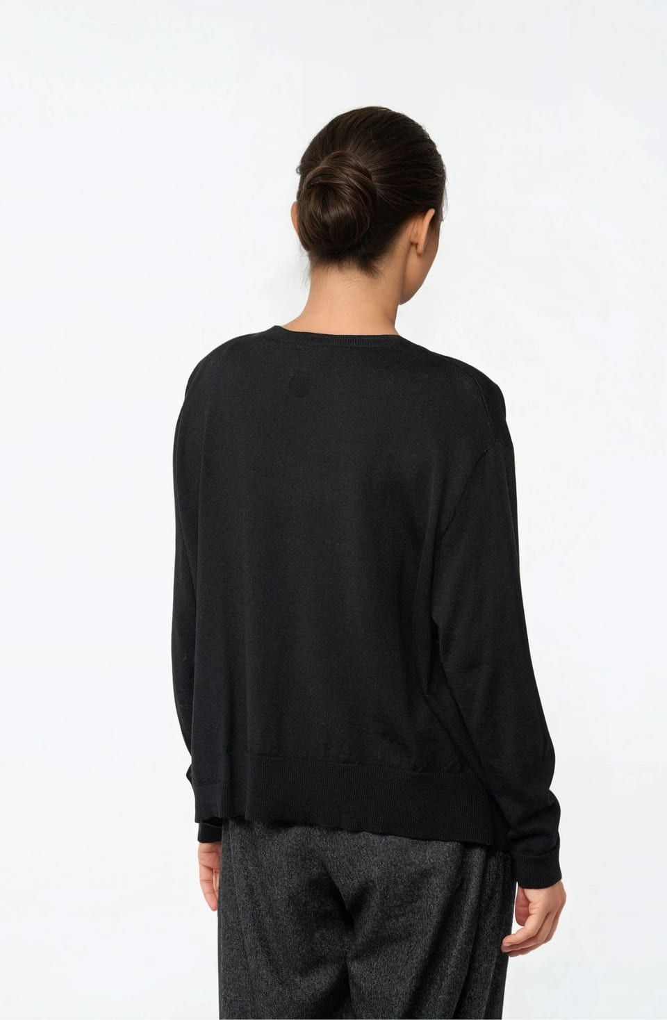 Pullover 516 - Pure merino wool - 990BLACK - 10250713016