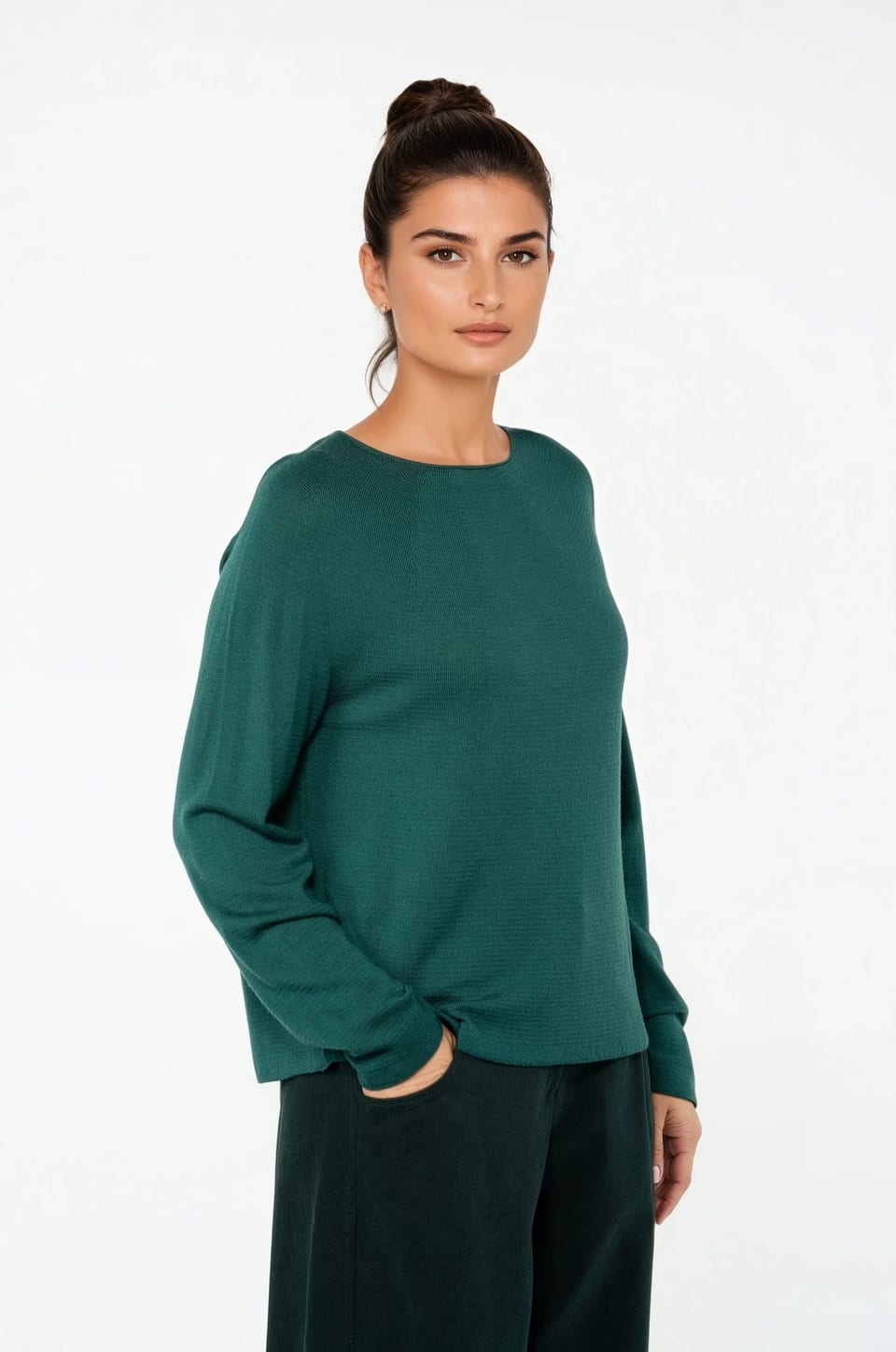 Pullover 520 - Pure merino wool - 680BOTTLE - 10250713020