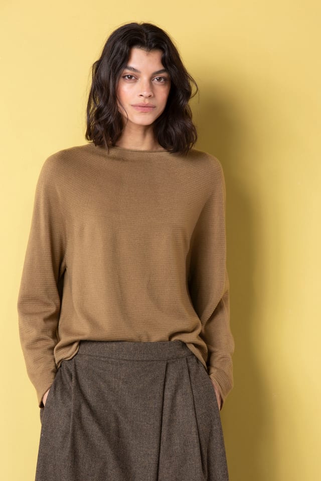 Pullover 520 - Pure merino wool - 760TOBACCO - 10250713020