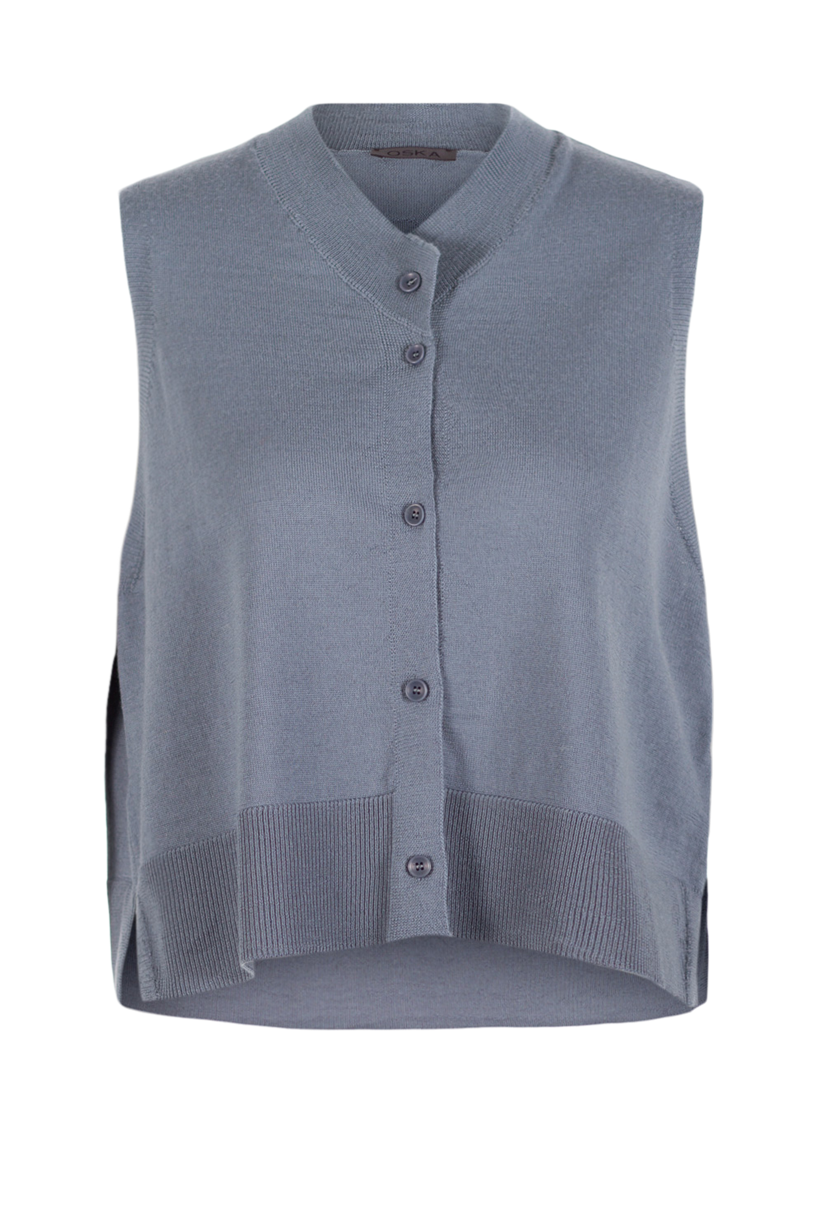 Vest 503 Blue Pure merino wool