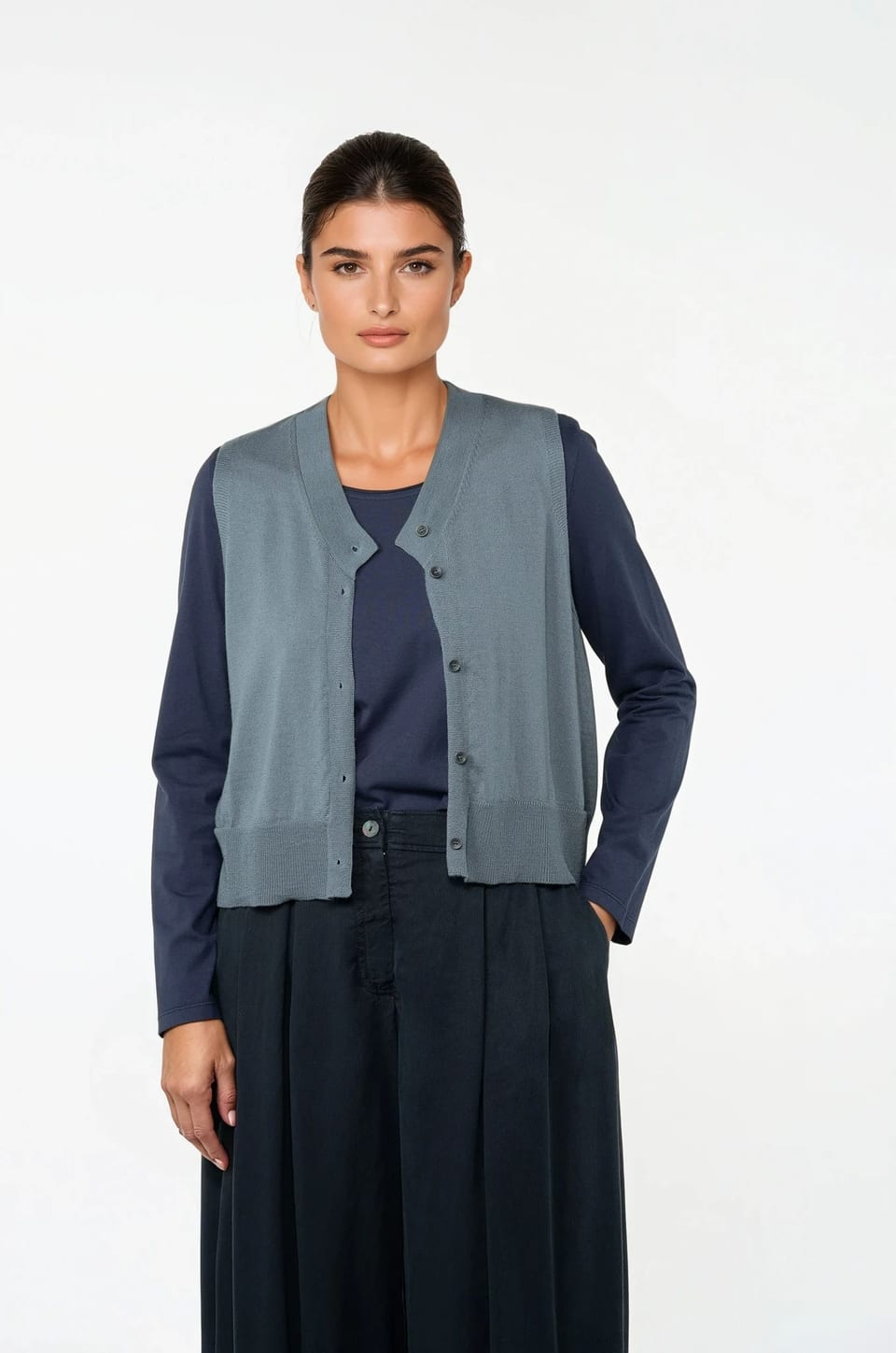 Vest 503 - Pure merino wool - 560PACIFIC - 10250713021