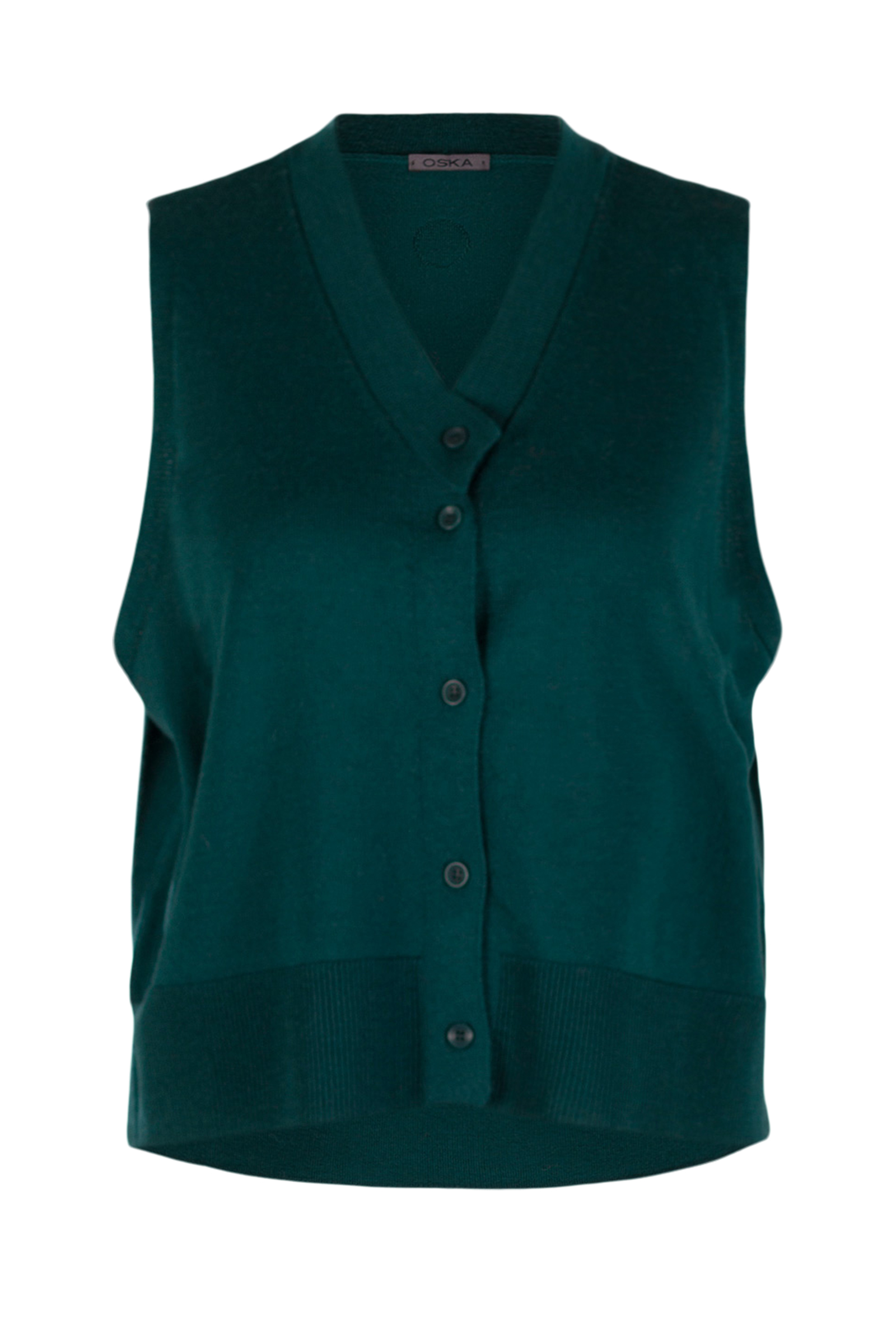 Vest 503 Green Pure merino wool