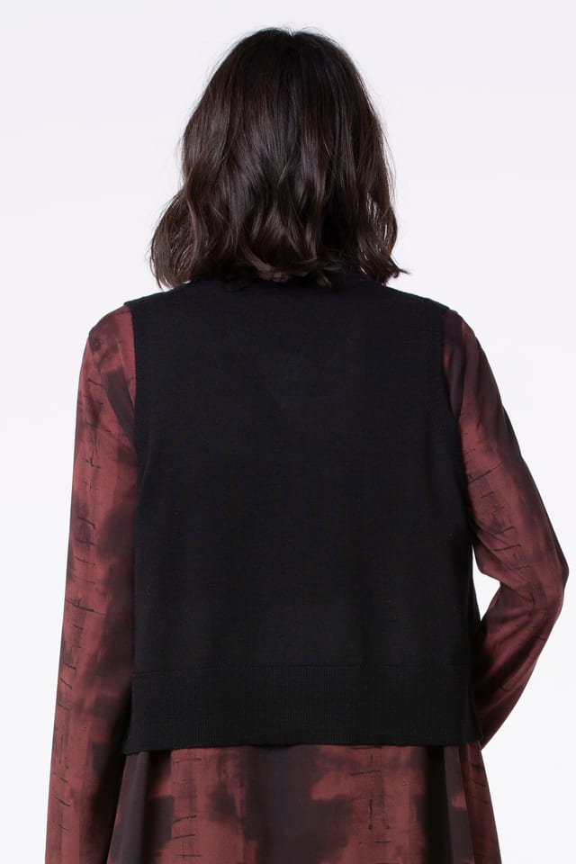 Vest 503 - Pure merino wool - 990BLACK - 10250713021