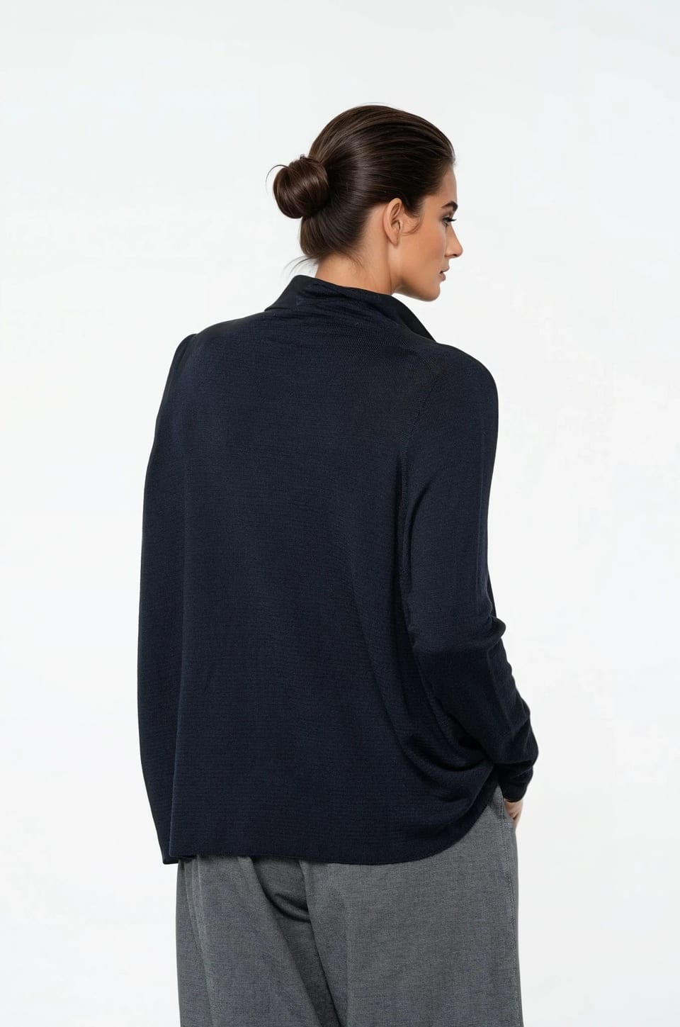 Pullover 522 - Pure merino wool - 490NAVY - 10250713024