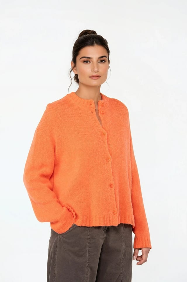 Jacket 510 - Alpaca virgin wool blend - 230ORANGE - 10250713026