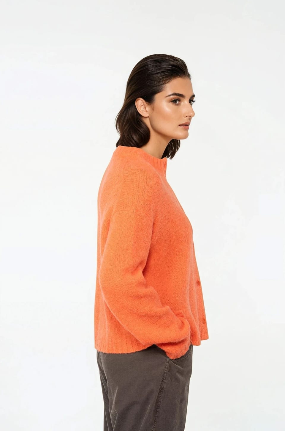Jacket 510 - Alpaca virgin wool blend - 230ORANGE - 10250713026