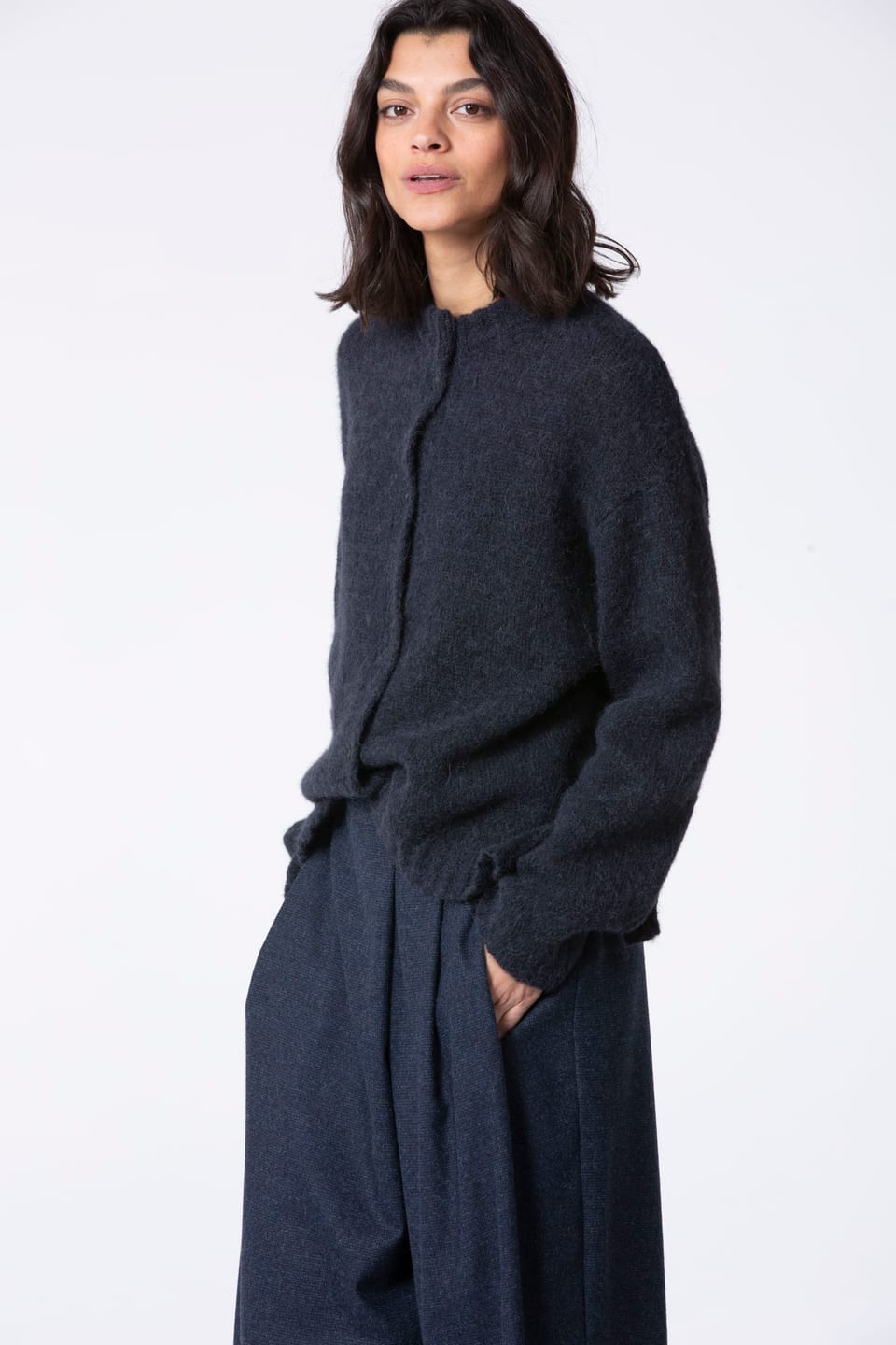 Jacket 510 - Alpaca virgin wool blend - 490NAVY - 10250713026