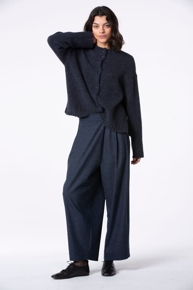 Jacket 510 - Alpaca virgin wool blend - 490NAVY - 10250713026